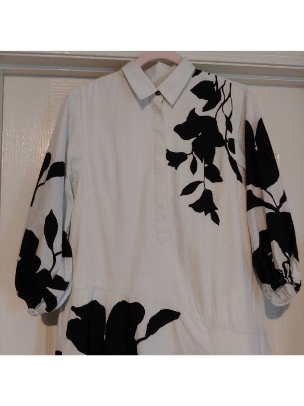 Jo Faulkner For Maeve Oversized Asian Botanical Midi Dress Gallery Zen  SP - Picture 4 of 11